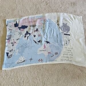 KATE spade world map oblong scarf